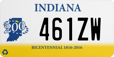 IN license plate 461ZW