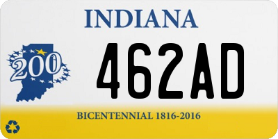 IN license plate 462AD