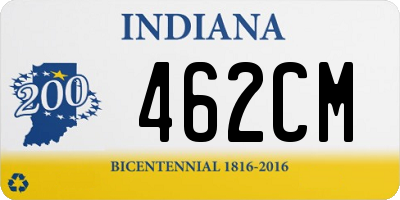 IN license plate 462CM