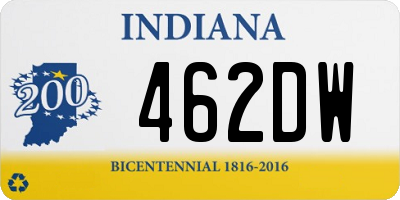 IN license plate 462DW