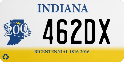 IN license plate 462DX