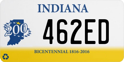 IN license plate 462ED