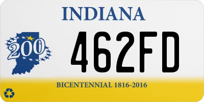 IN license plate 462FD