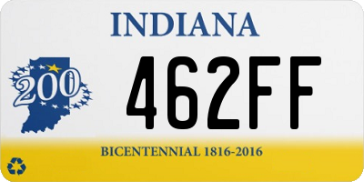 IN license plate 462FF