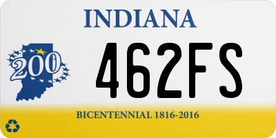 IN license plate 462FS