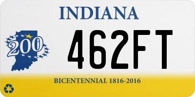 IN license plate 462FT