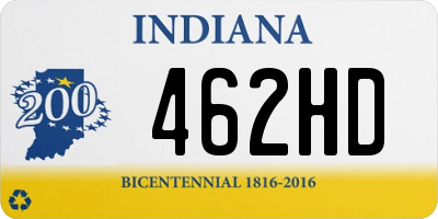 IN license plate 462HD