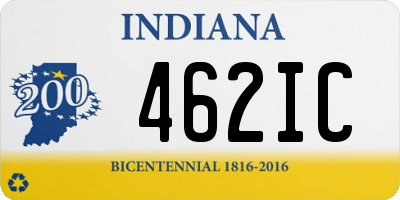 IN license plate 462IC