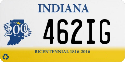 IN license plate 462IG