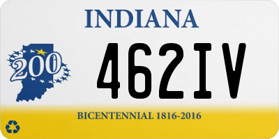 IN license plate 462IV