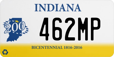 IN license plate 462MP