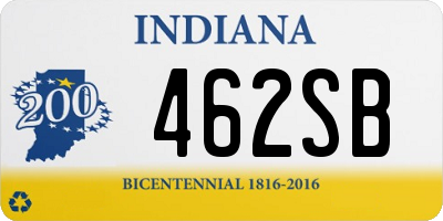 IN license plate 462SB