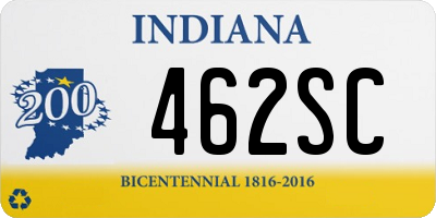 IN license plate 462SC