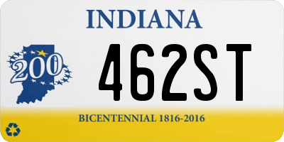 IN license plate 462ST