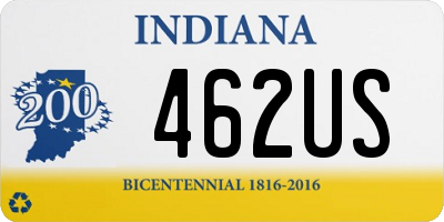 IN license plate 462US