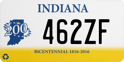 IN license plate 462ZF