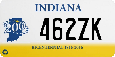 IN license plate 462ZK