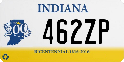 IN license plate 462ZP