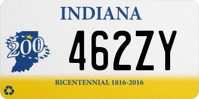 IN license plate 462ZY