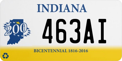 IN license plate 463AI