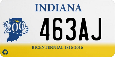 IN license plate 463AJ