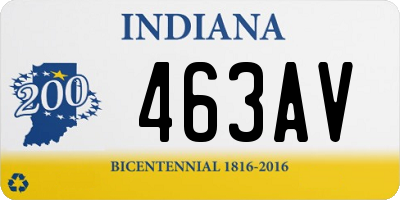 IN license plate 463AV