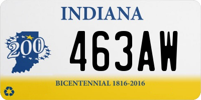 IN license plate 463AW