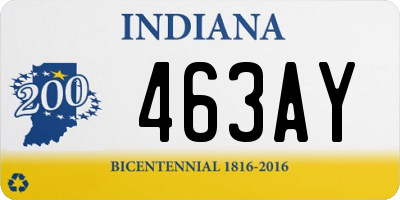 IN license plate 463AY