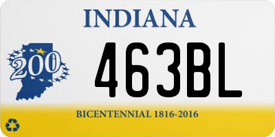 IN license plate 463BL