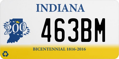 IN license plate 463BM