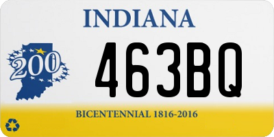 IN license plate 463BQ