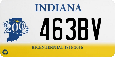 IN license plate 463BV