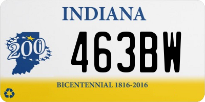 IN license plate 463BW