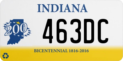 IN license plate 463DC