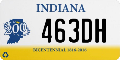 IN license plate 463DH