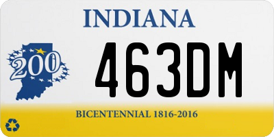 IN license plate 463DM