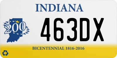 IN license plate 463DX