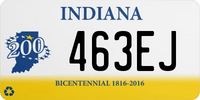 IN license plate 463EJ