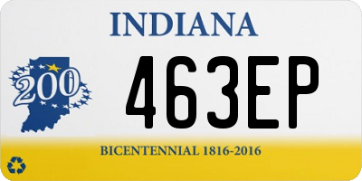 IN license plate 463EP