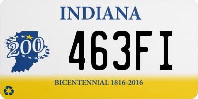 IN license plate 463FI