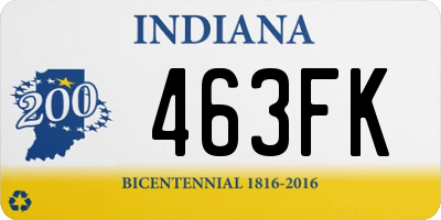 IN license plate 463FK