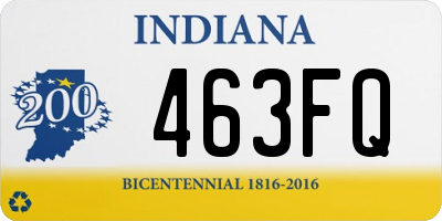 IN license plate 463FQ