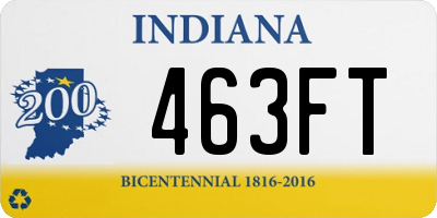 IN license plate 463FT