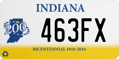 IN license plate 463FX