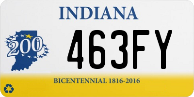 IN license plate 463FY