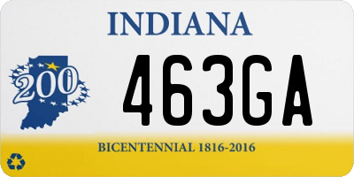 IN license plate 463GA