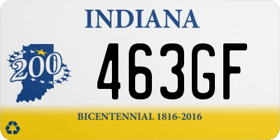 IN license plate 463GF