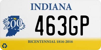 IN license plate 463GP