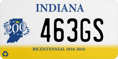 IN license plate 463GS