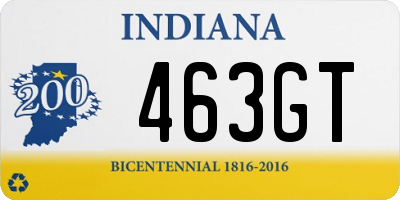 IN license plate 463GT